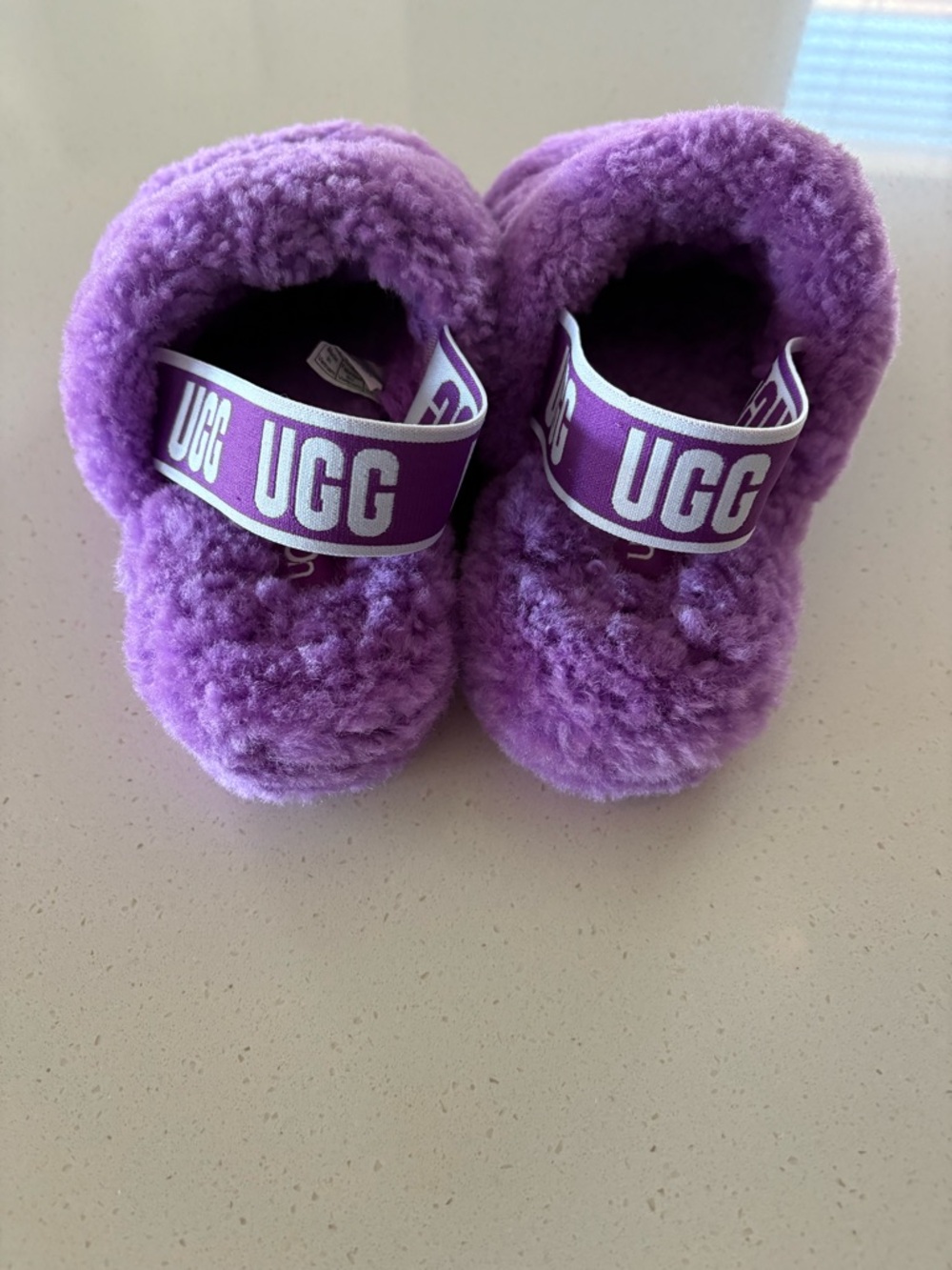 UGG Fluff Yeah Slide Slippers, Purple, Size 7 - Picture 2 of 5